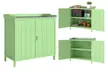 Outsunny Wooden Garden Storage Cabinet and Potting Bench - Image 4