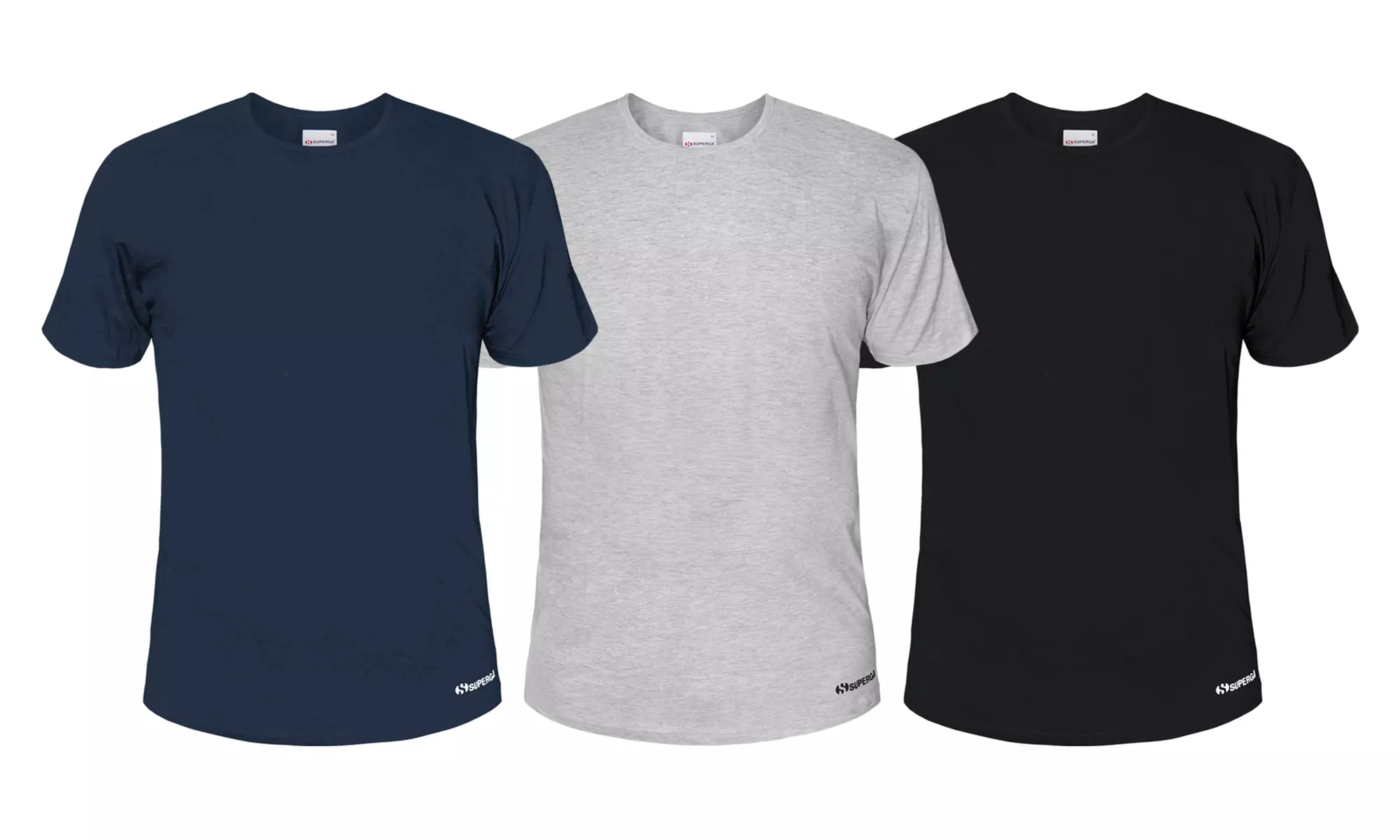 Set di 3 t-shirt uomo Superga in 100% cotone