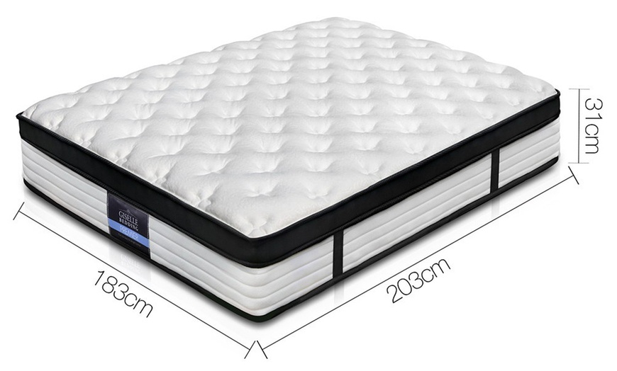 Image 3: Giselle Bedding 31cm Euro Top Mattress