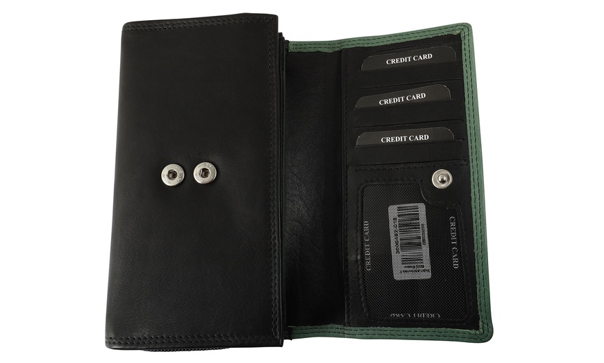 Image 60: Cartera de piel genuina para mujer Leonardo Verrelli