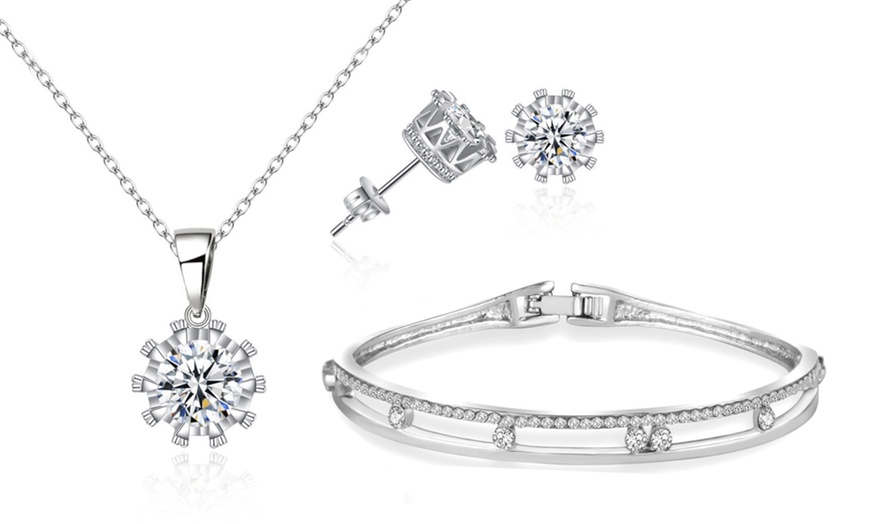 Up To 74% Off One or Two Cassi Jewellery Sets Made with Crystals from ...