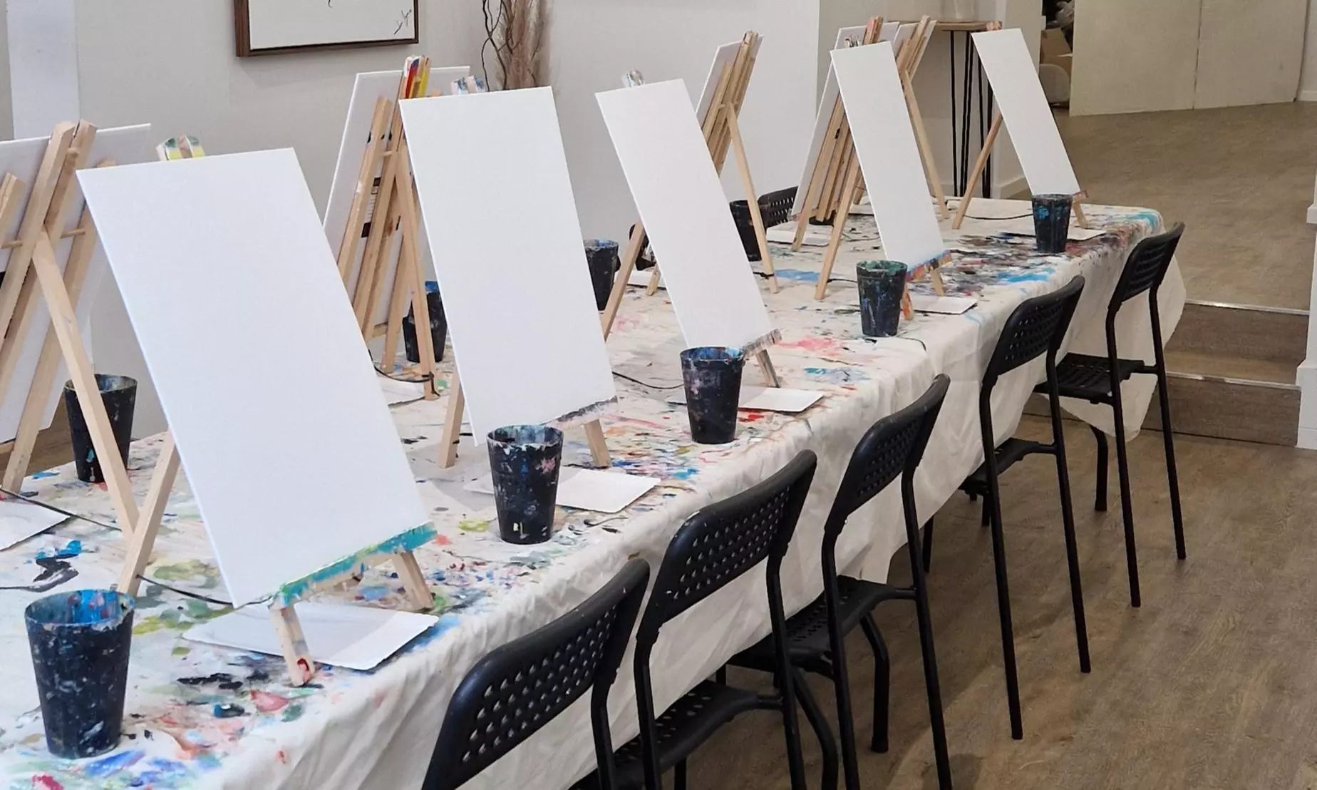 Malparty – kreatives Sip-&-Paint-Erlebnis für 2 oder 3 Personen