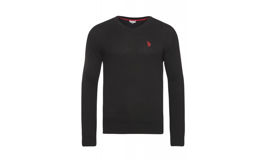 Image 7: Maglione con collo a V US Polo Assn