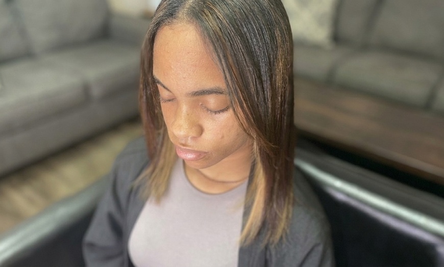 Image 3: Blowout & Silk Press or Choice of Haircut, Shampoo & Style Package