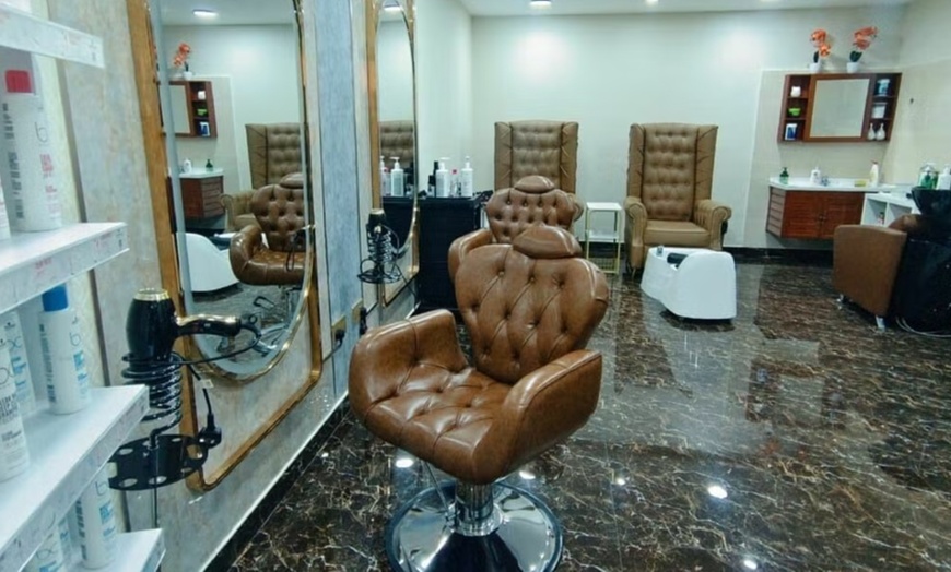 Image 4: Get Glam with Acrylic or Hard Gel Nails w/ Polish, Blowdry & Pedicure!