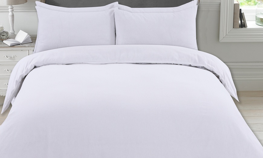 Image 10: Brushed Cotton Bedding Set