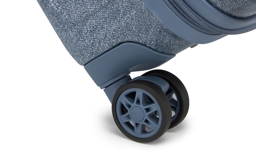 Image 17: KONO Hardshell Luggage in Denim Blue with TSA Lock and Spinner Wheels