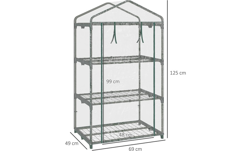 Image 7: Outsunny Mini Greenhouse