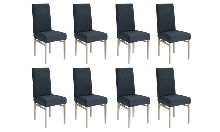 Image 24: 1, 2, 4, 6 ou 8 housses de chaise élastiques