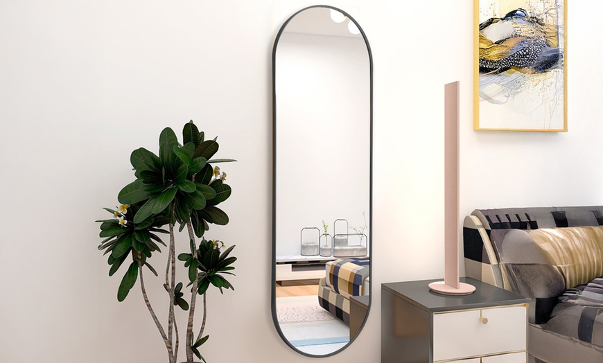Image 2: Living And Home Limited 150cm Oval Full Length Wall Mirror