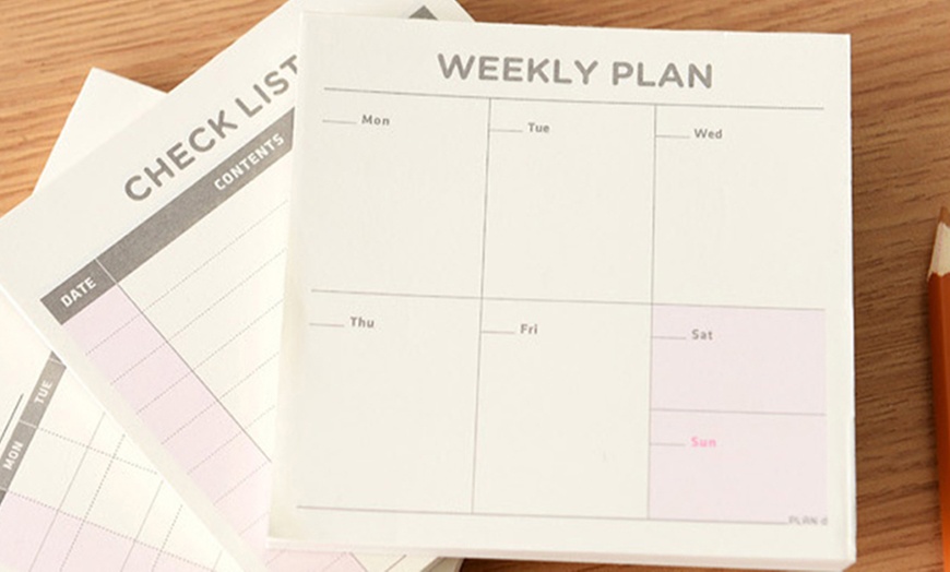 Image 7: Four Weekly Check or Planner List Pads