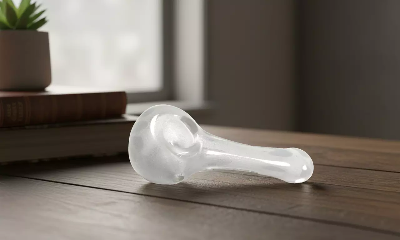 Frosted White 6 Inch Glass Hand Pipe