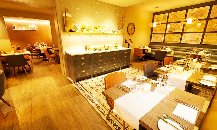 Image 1: Two- or Three-Course Meal with Glass of Wine/Beer or Soft Drink