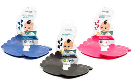 Pack de 4 tapis de bain en forme de pied Water Hero