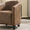Image 5: Bronzing Fabric Tub Chair with Footstool