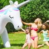 Image 1: 6ft Inflatable Unicorn-Themed Sprinkler