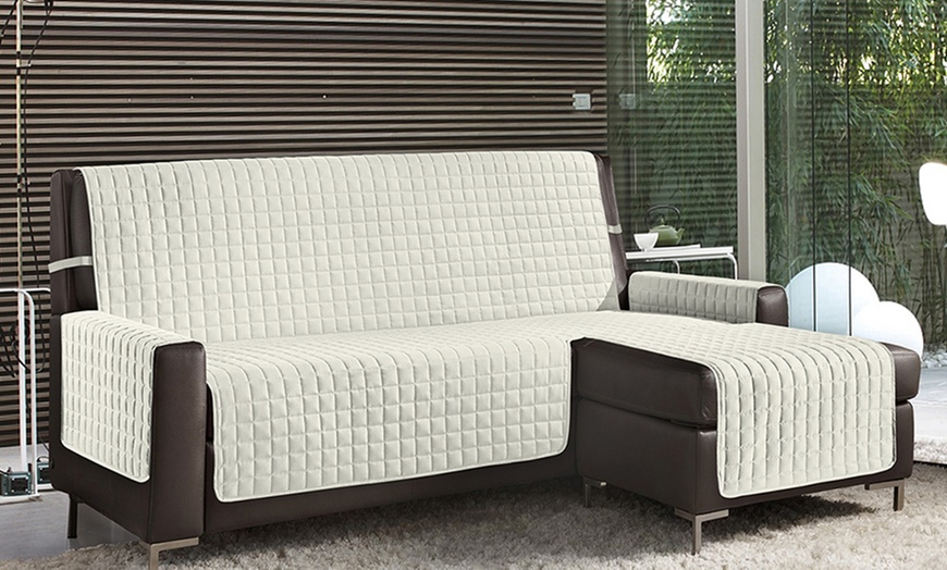 Image 32: Omkeerbare gewatteerde bankhoes