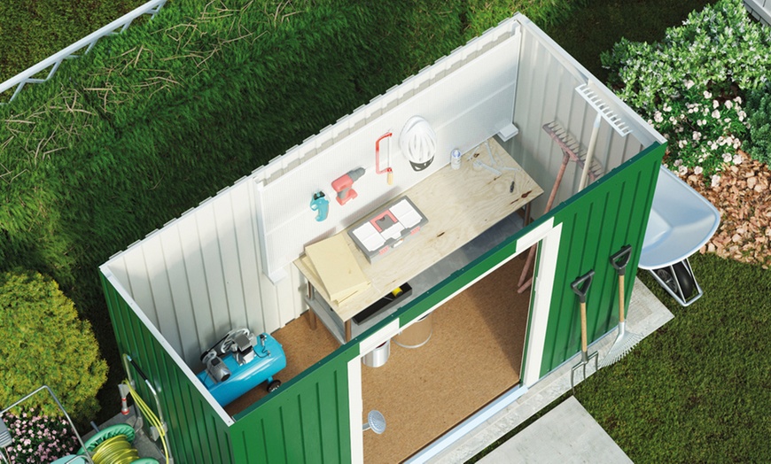 Image 4: Compact Pent Metal Shed