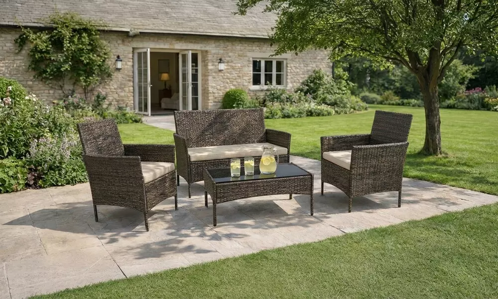 Ensemble de jardin 4 places "Salou" en résine tressée de Kocoon