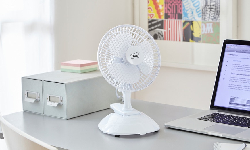 Image 1: Neo Mini Clip Base Mount Desk Fans