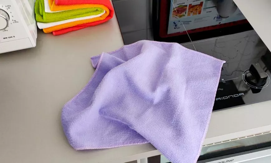 Image 10: Lot de 5 ou 10 lavettes en microfibre