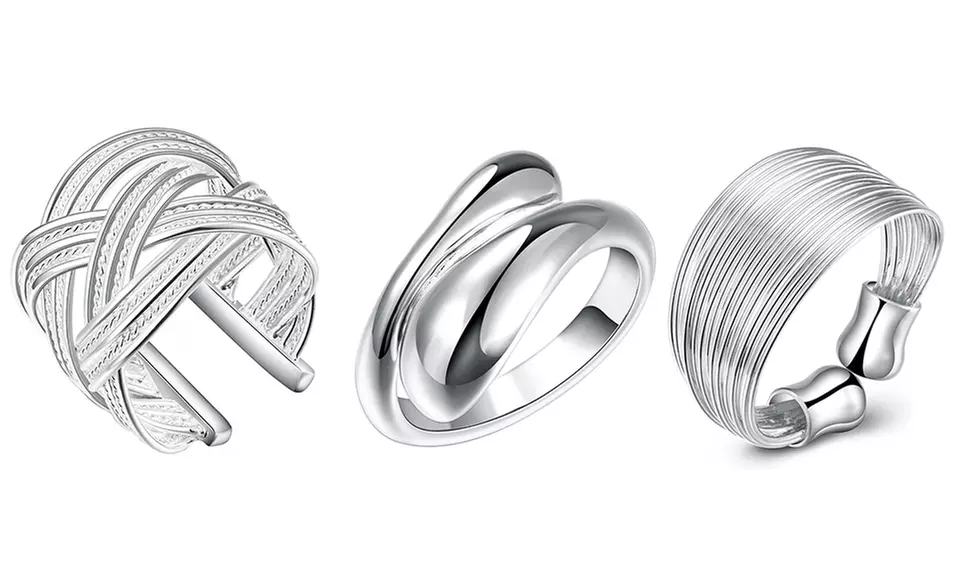 Resizable Sterling Silver Rings (3-Pack) - Primary Image