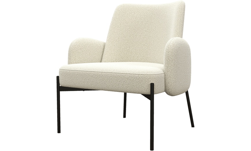Image 2: Sillón contemporáneo en tejido de rizo de Doosense