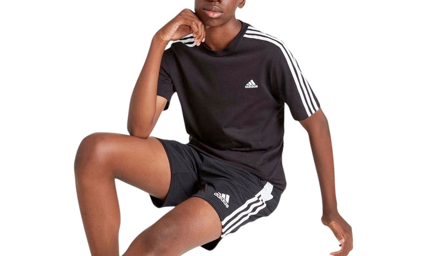 Image 40: Adidas Boys' Unisex Cotton Crew Neck Short Sleeve T-Shirt