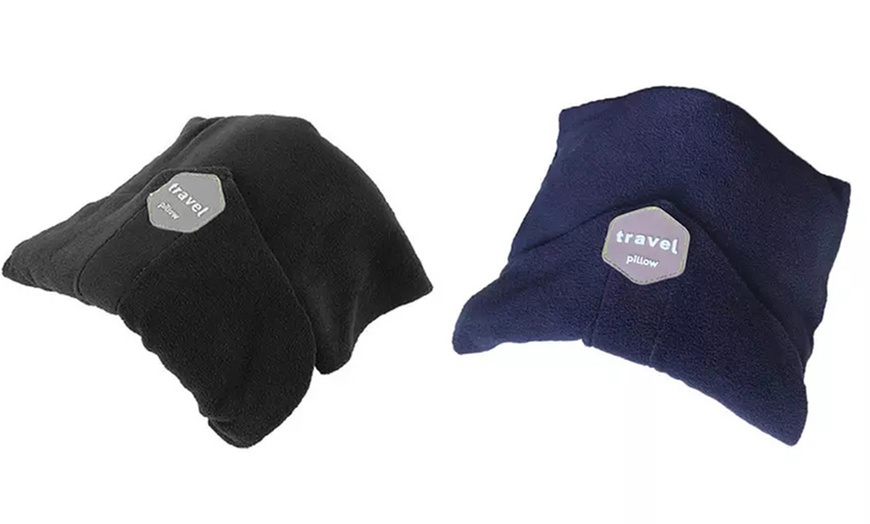 Image 14: Almohada de viaje con diseño de bufanda ajustable y forro polar