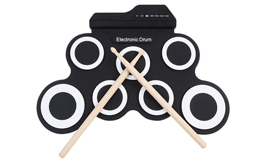 Image 2: Folding Electric Drum Kit