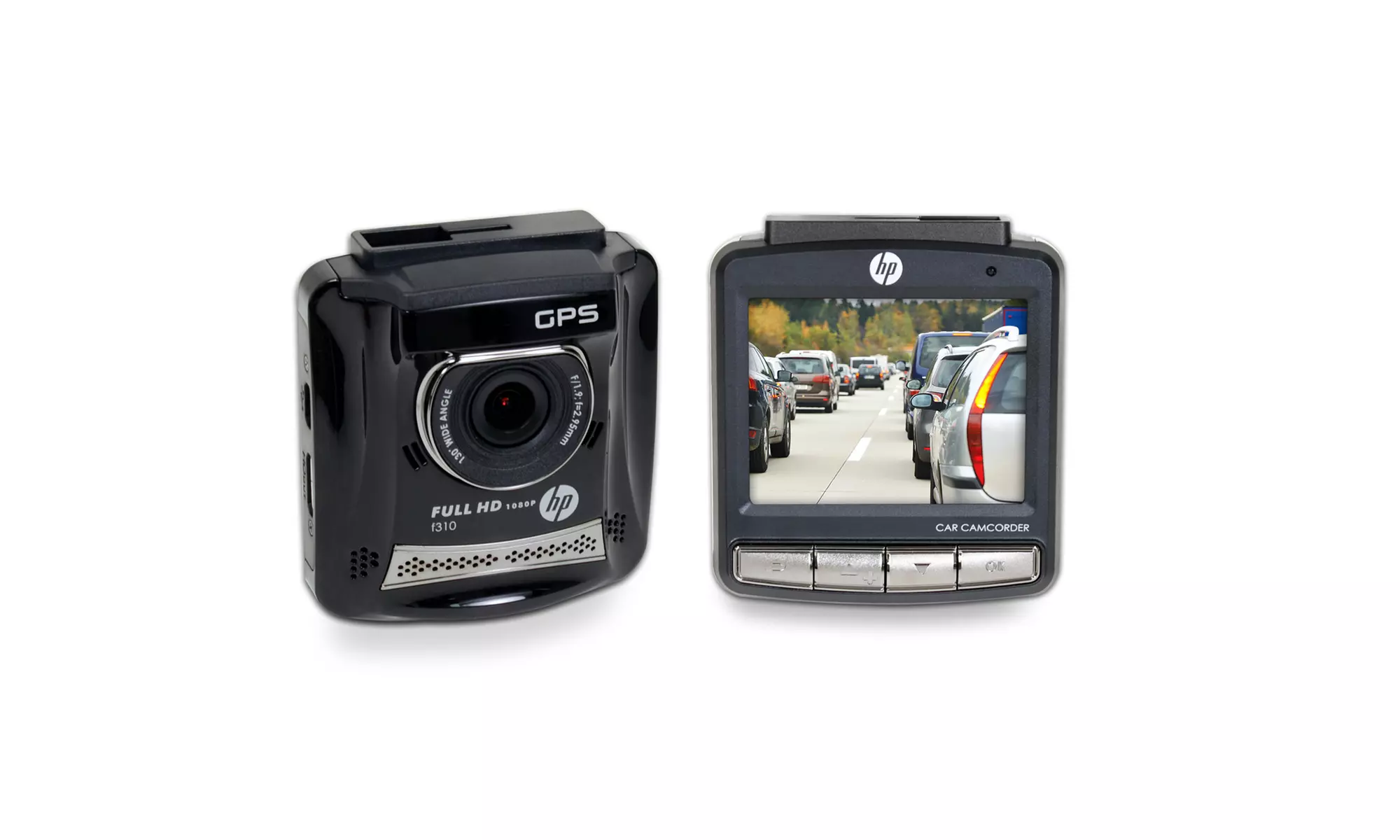 HP 1080p DVR Dash Cam with GPS - Primary Image