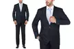 Verno Men's Classic Fit Pinstripe Suit (2-Piece) - Second Medium