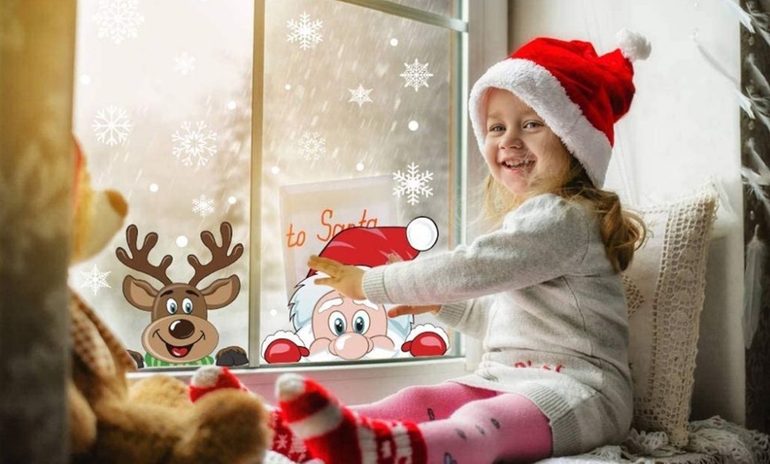 Image 7: Four or Eight Pieces Christmas Window Stickers - Style 1 or 2 