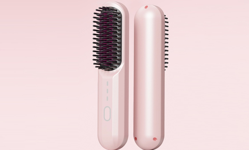 Image 4: Cordless Hair Straightener Brush