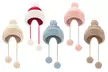 Women Winter Warm Faux Fur Knit Pom Pom Hat Beanie Bobble Ski Fleece Lined - Second Medium