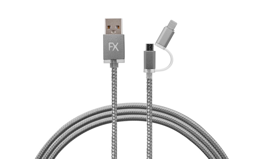 Image 5: Aquarius FX Two-in-One Braided Charge and Sync Cable