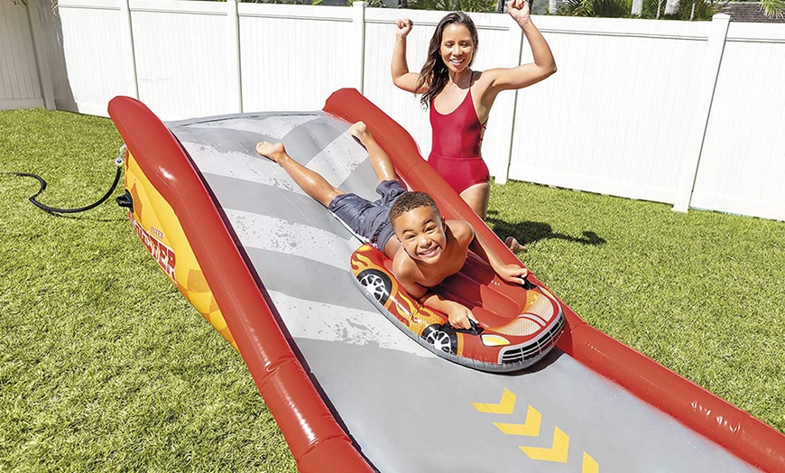 Image 2: Intex Inflatable Racing Fun Slide