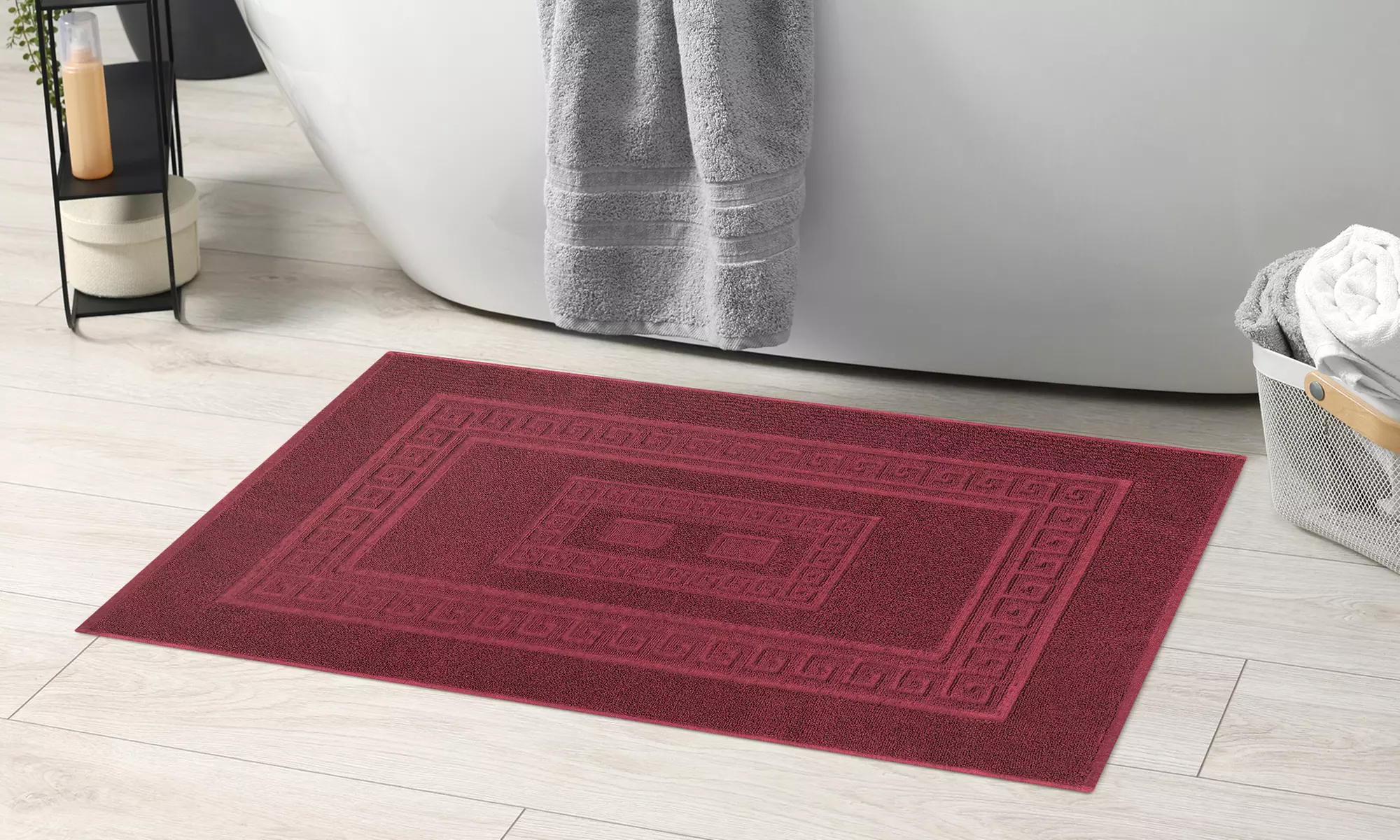 Alfombrilla de baño de tejido jacquard de alta absorción