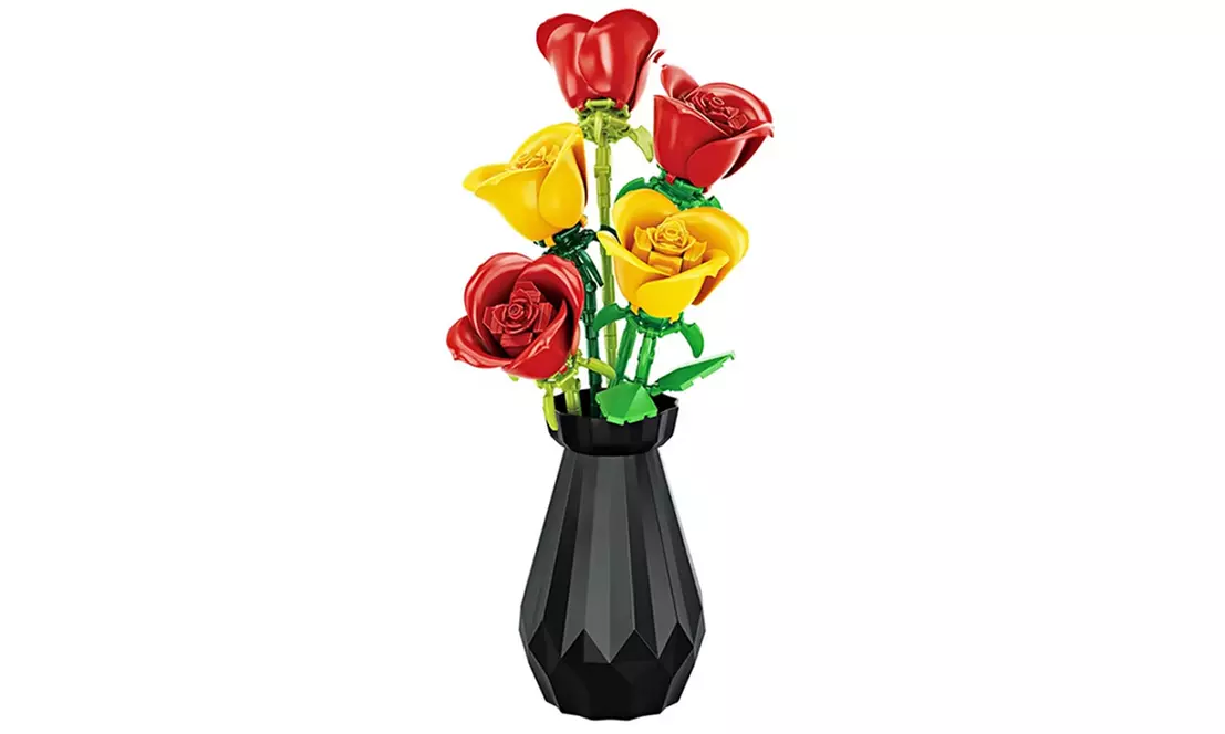 Blumen-Bausteinset mit Vase
