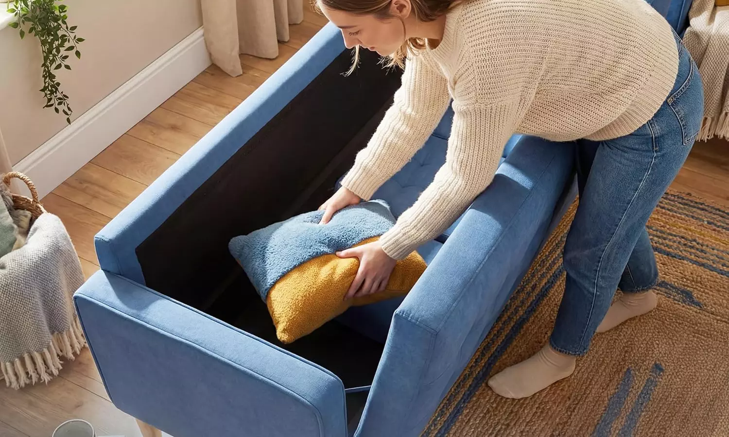 Homcom Three Seater Storage Sofa