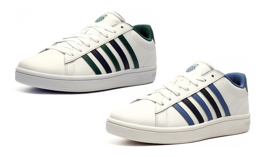 Image 1: K-Swiss Court Tiebreak II Men's Leather Trainers