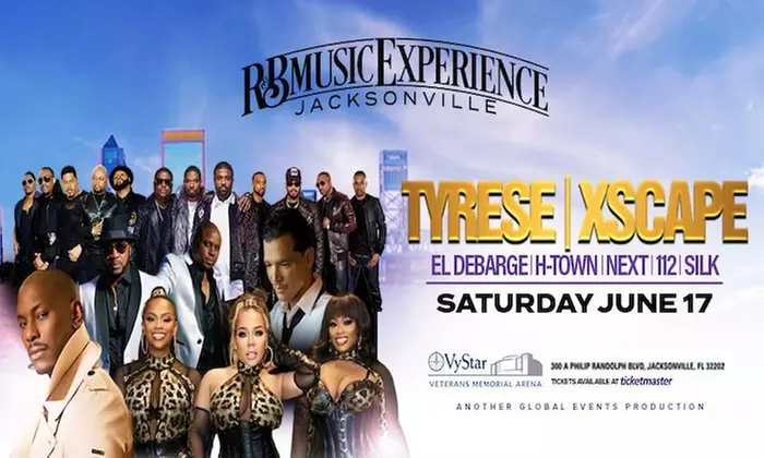 Jacksonville R&B Music Experience w/ Tyrese, Xscape, El DeBarge, 112, Silk, and Next on June 17 at 8 p.m. - Primary Image