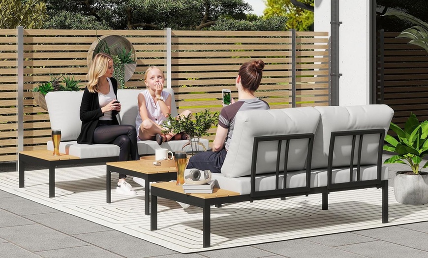 Image 13: Outsunny Four Seater Garden Furniture Set