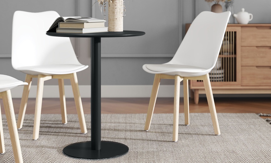 Image 2: HomCom Round Dining Table 