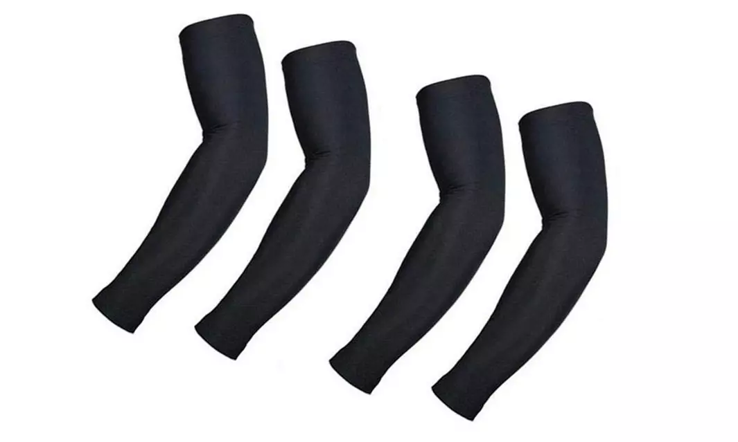 2 Pairs Quick Dry Arm Sleeves Cover Cycling Running Arm Cooling UV Protection