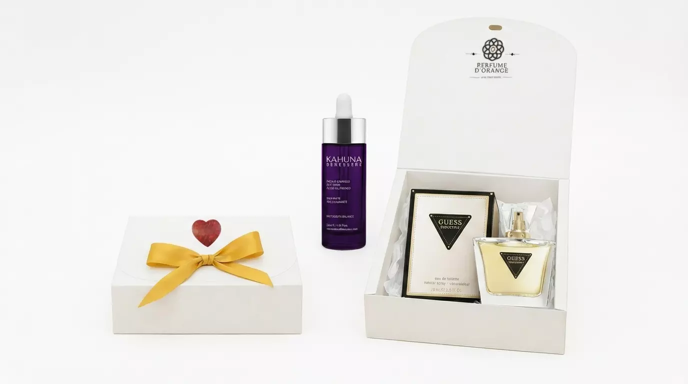 Cadeauset met Guess eau de toilette 'Seductive Donna' van 75 ml. en wellness serum van Kahuna - Primary Image