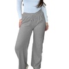 Image 4: Wide Leg Rib Knit Casual Bottoms