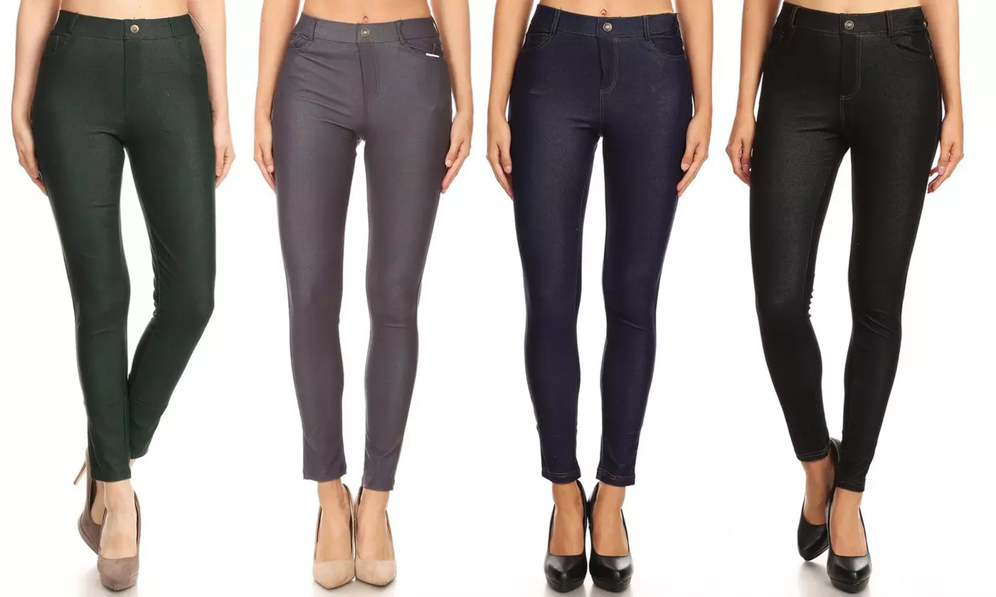 JVINI Women's Pull-on Stretchy Skinny Jegging Pants. Plus Sizes Available. - Primary Image