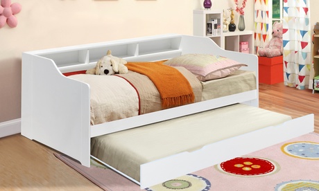 Groupon Unisex Grey Cossie Day Bed With Trundle And Optional Mattresses: Cossie Day Bed With Trundle