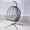 Image 3: Swinging Rattan-Effect Egg Chair